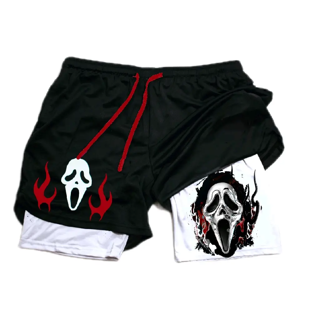 GhostFace Chrome "double Layer" Gym Shorts
