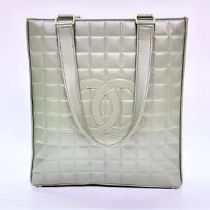Pre-owned CHANEL france Tote Bags Olive Green Puff One Shoulder Tote Bag with Quilted Design & Versatile Chain Strap for Everyday Use