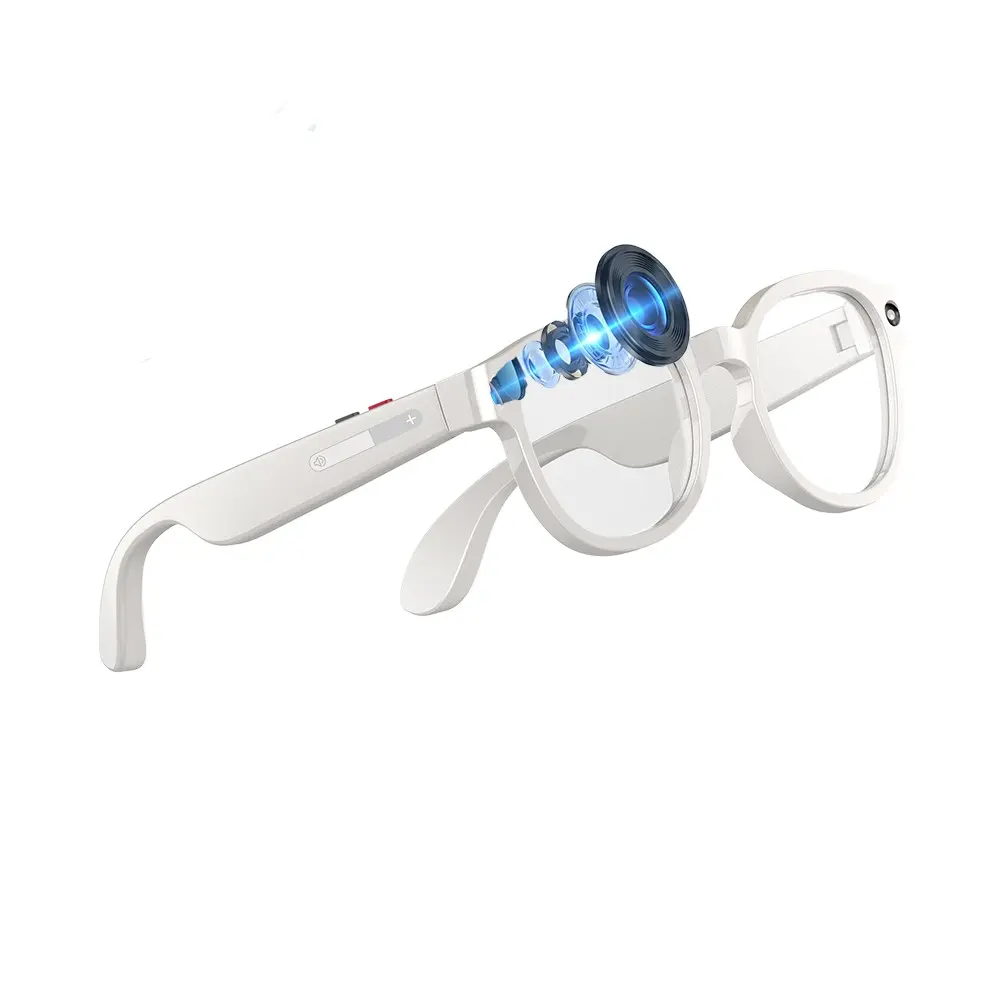Travel  Photo Taking Smart Glasses,with Camera Anti-Shake,Video Recording , 3 Lens(Sunglasses +Anti Blue Lens+Gradient )Sunglasses with Cameras Sports Glasses ,270Mah Battery , Hands-free BT Calling , Music Control , AI Translation , AI Glasses