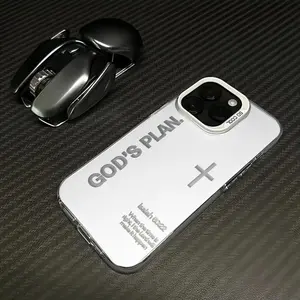 God's arrangement cross pattern religious art fashion TPU laser craft phone case suitable for iPhone 17 16 15 1413 12 11 Samsung Galaxy S25 S24 S23 S22 anti drop phone case 995