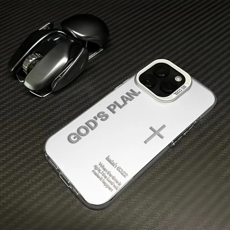 God's arrangement cross pattern religious art fashion TPU laser craft phone case suitable for iPhone 17 16 15 1413 12 11 Samsung Galaxy S25 S24 S23 S22 anti drop phone case 995