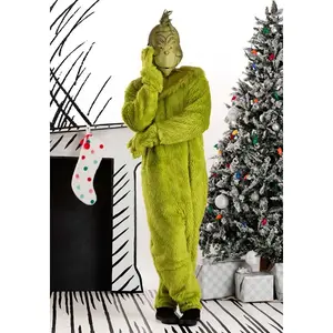The Grinch Deluxe Men's Jumpsuit w/ Latex Mask