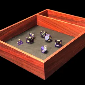 Handcrafted Padauk Wood Dice Tray for DnD and Pathfinder