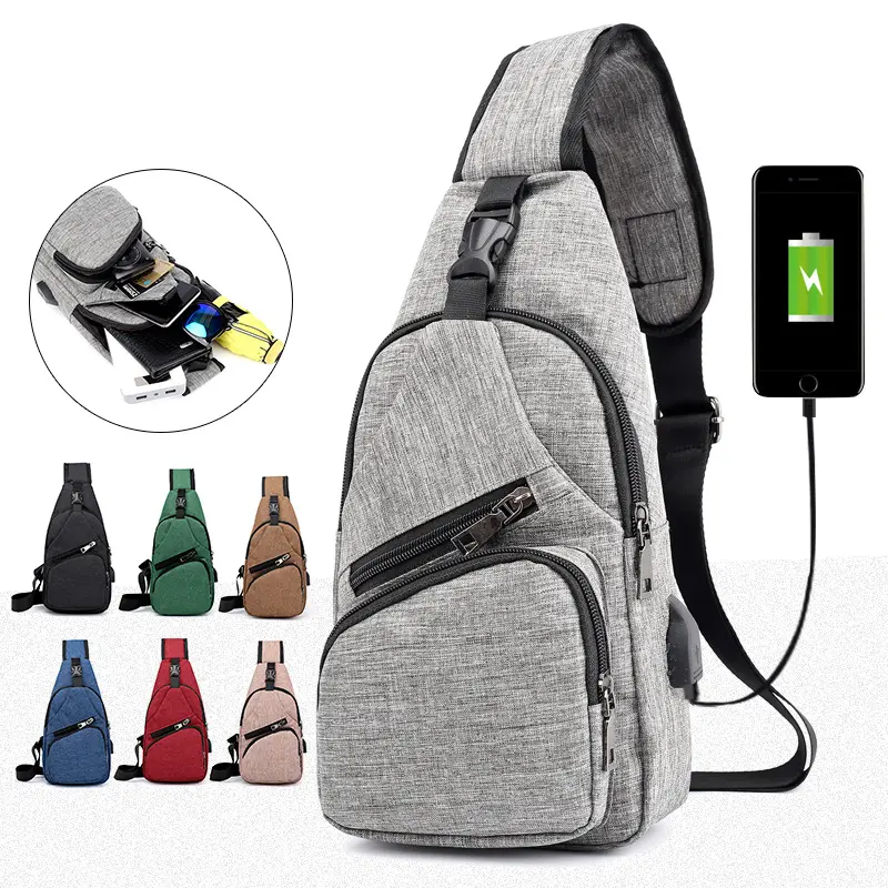 Lior Shoulder Crossbody Backpack With USB Cable Lior Shoulder Crossbody Backpack With USB Cable