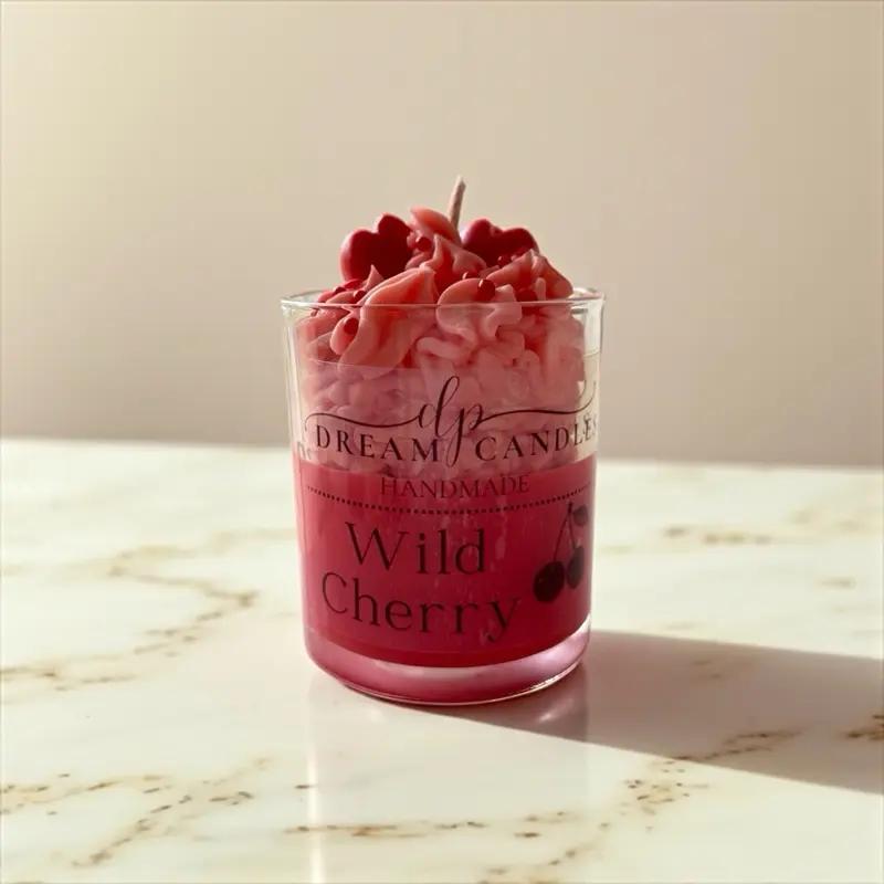 Dream Candles cherry  Candle Handmade with cherry Scent for Decor Ornaments Green Aroma Decorative Candle
