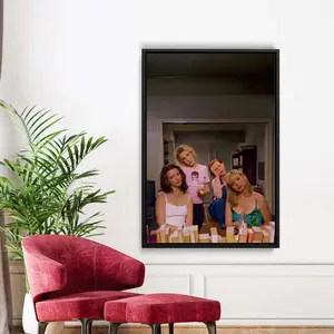 Unframed Borderless SATC Vintage Girls Graphic Print Paper Poster - 90s TV Show Artistic Wall Decor, Retro Fashion Modern Home Decoration Gift for Her