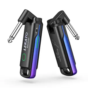 LEKATO WS-70 Wireless Guitar System, UHF Audio Wireless Guitar System, Rechargeable Wireless Guitar Transmitter Receiver, with 70 Channels Wireless System for Guitar Bass Electric Instruments