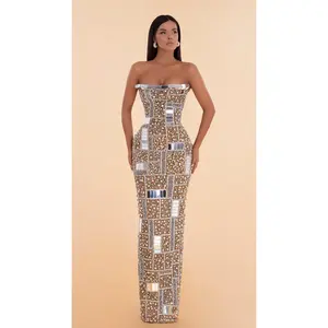 Long Body Fitted Dress With Back Slit