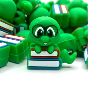 Professional Bookworm 3D Silicone Focal Beads Beading Accessories Beaded Jewelry
