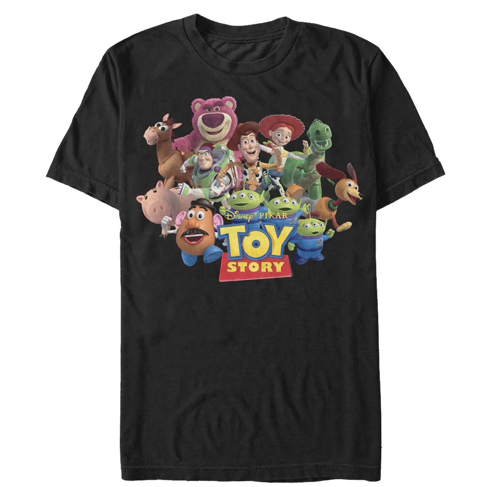 Men's Toy Story Character Logo Scene T-Shirt