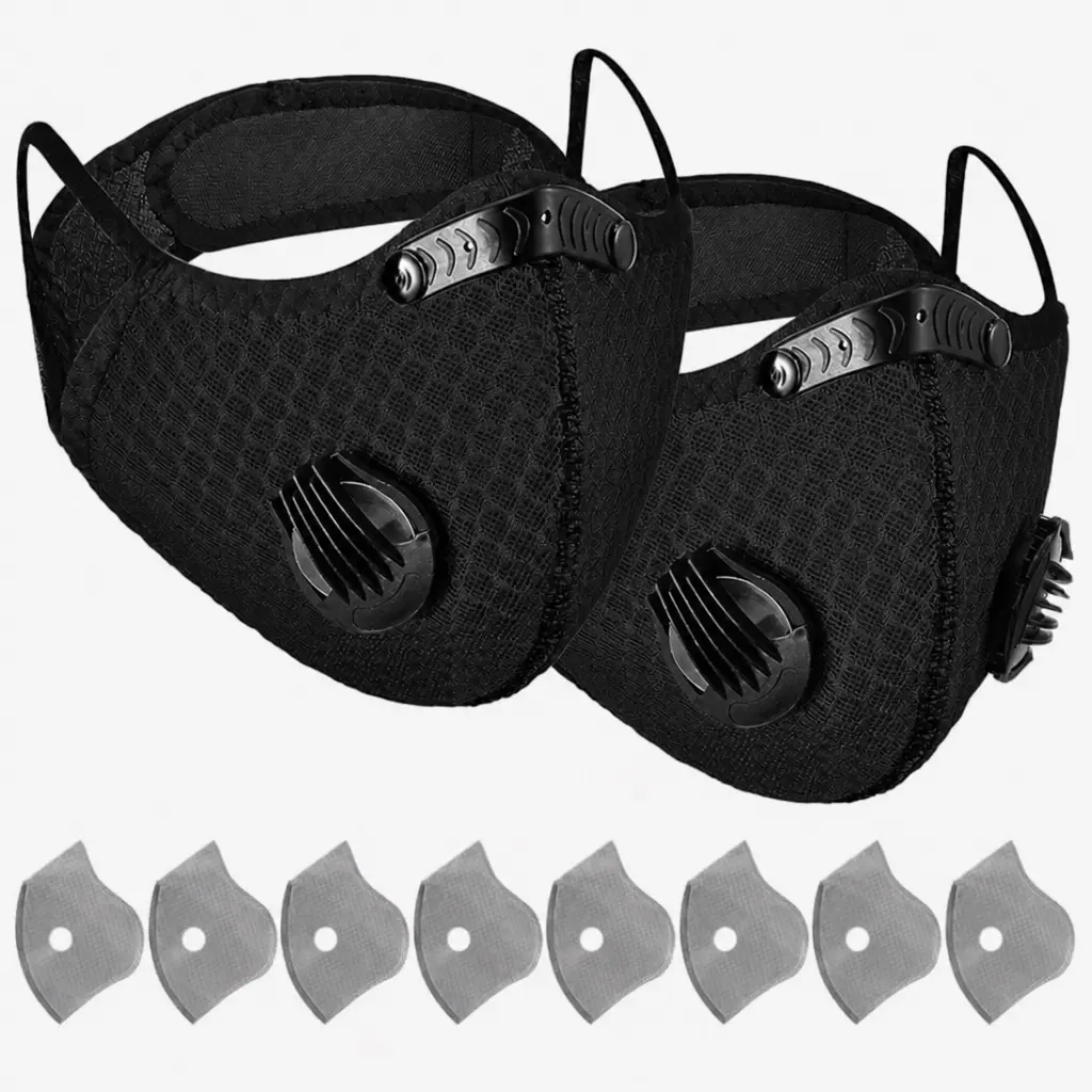 Unisex Cycling Face Cover, Sports Mask with Breathing Valve & PM2.5 Carbon Filter, Durable All-Season Outdoor Protection for Men & Women
