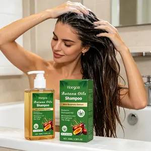 1box/2boxs Batana Oil Shampoo with Rosemary Extract, 100ml/3.38FL.OZ, Restores Damaged Hair, Moisturizes & Strengthens Scalp, Sulfate-Free Hair Care for All Hair Types, Shampoo for Thinning Hair