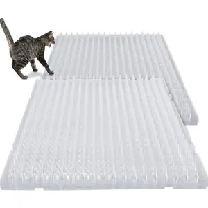 20 count  Repellent Outdoor Indoor Mat, 16 x 13 Inch Clear Plastic Spiked  Deterrent Mat for Furniture, , Couch Protectors