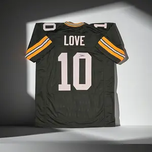 Jordan Love of the Green Bay Packers autographed Away football jersey COA (XL)