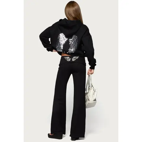 Angel Energy Sequin Foldover Pants