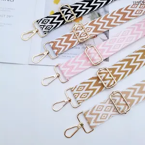 5PCS Boho Geometric Wide Replacement Bag Strap, Adjustable Crossbody Shoulder Strap, Comfortable Padded Strap for Purse, Tote & Camera Bag, Stylish Accessory for Daily Use & Trave