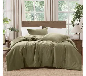Brooklyn Loom Matte Cotton Velvet Full/Queen Comforter Set