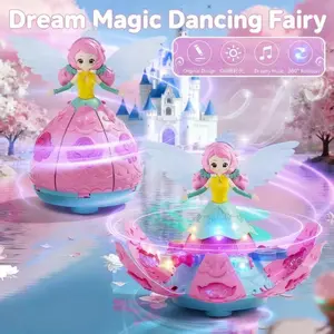 Enchanted Dancing Princess Toy - 360° Spin, Lights & Melody, Safe Soft Rubber, Perfect Gift for Girls, Royal Ballet Show, Dream Magic Dancing Fairy