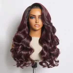 Luvme All-Day Comfort Wig 180% Density Rich Dark Plum Loose Body Wave PartingMax Glueless 7x6 Closure HD Lace Wig Pre-Cut Lace