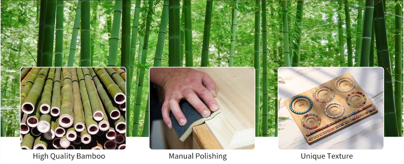 Bead Board for Jewelry Making, Bamboo Beading Board for Jewelry Bracelet Making, DIY Bracelet Bead Board