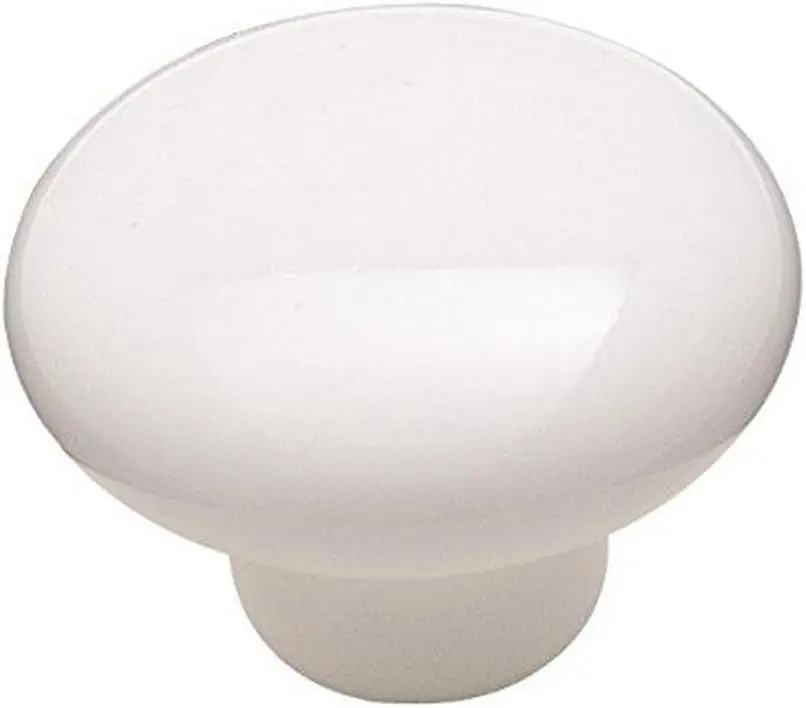 | Cabinet Knob| White| 1-1/2 inch (38 mm) Diameter| Everyday Herita| 1 Pack| Drawer Knob| Cabinet Hardware