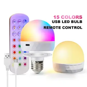 Rechargeable Wireless Magnetic RGB Bulb, Remote Control, 15 Colors, Timer & Dimmable, Easy Detachable Installation, Emergency Lighting, Led Light Up