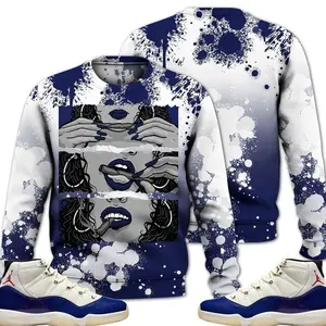 11 Rare Air Outfit, 2025 Retro Rare Air 11s Sweatshirt, Girl Lips Unisex T-Shirts To Match Sneakers, Streetwear Style Urban Outfit Clothes Fabric