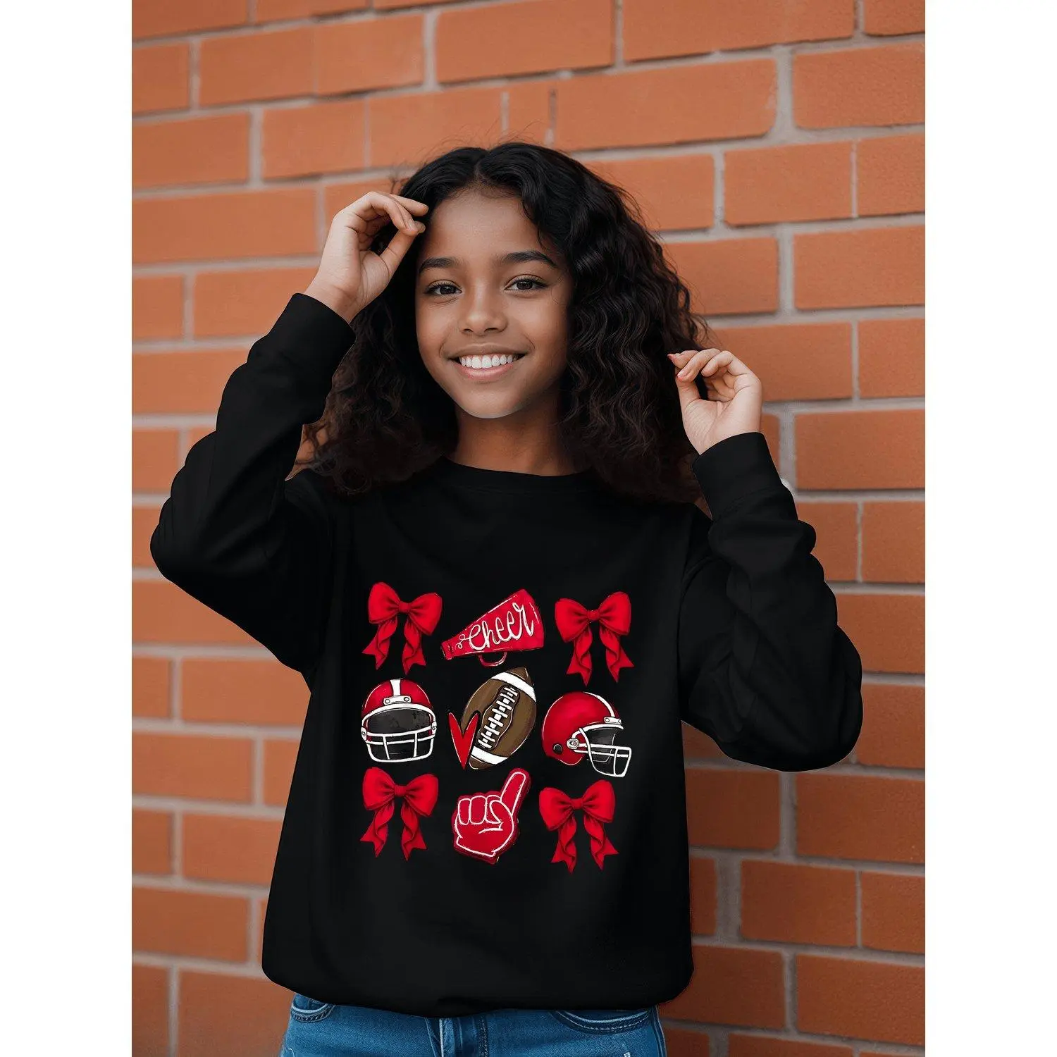 Boys Round Neck Sweatshirt Casual Warm Top with Fashionable Print Pullover Style Trendy Comfortable Boys Sweatshirts Autumn Winter Apparel