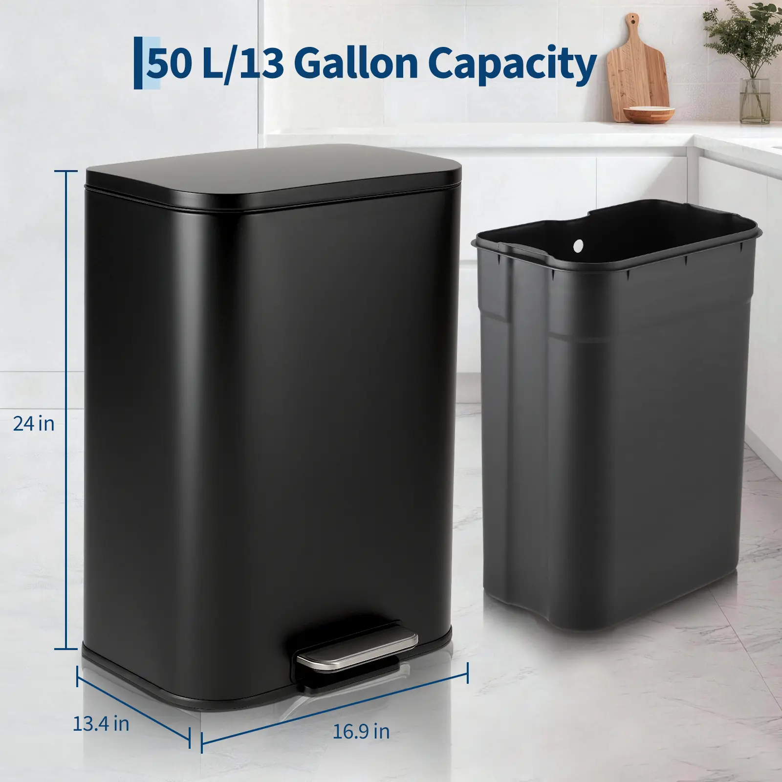 13Gallon - 42.8*34*61cm - Black