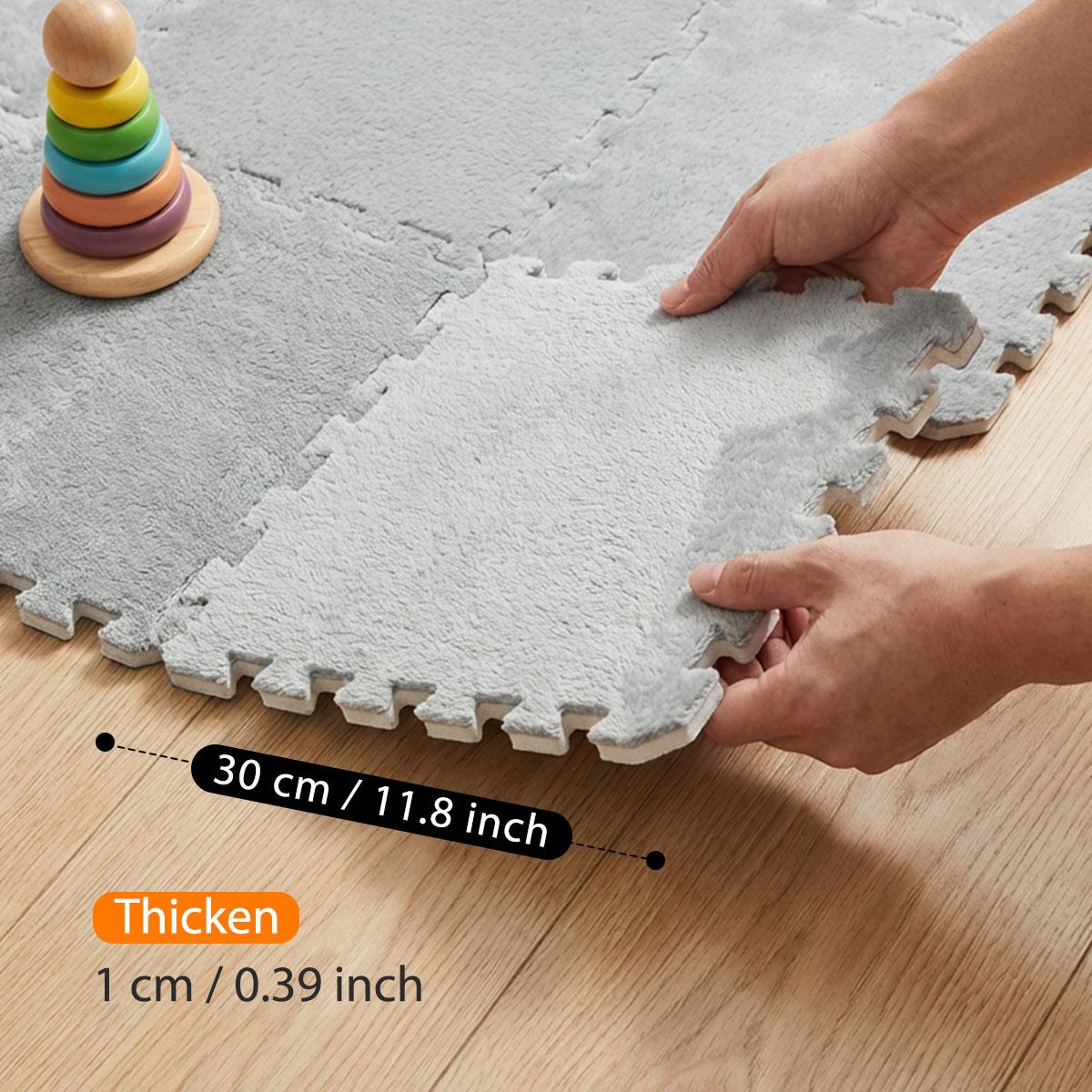 Grey Fluffy Play Mat Tiles (30cm x 30cm / 11.8” x 11.8”) – Anti-Slip, Easy-Clean, Soft EVA Foam Flooring for Kids, Pets, Playroom & Home Decor Grey Fluffy Play Mat Tiles (30cm x 30cm / 11.8” x 11.8”) – Anti-Slip, Easy-Clean, Soft EVA Foam Flooring for Kids, Pets, Playroom & Home Decor