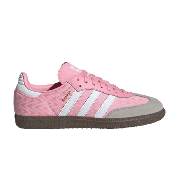 Adidas Kids' Samba OG Leather Trainer Sneakers, Retro Style School Shoes with Gum Sole in Light Pink, Casual Low Top, Trainer Footwear, Round Toe, Classic Style, Laces, Runs Small, Sambas Shoes, Youth Sizes