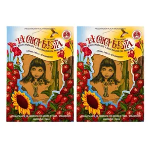 2 pack Strawberry La Chica Fresita air Fresheners Aromatizante Fresa