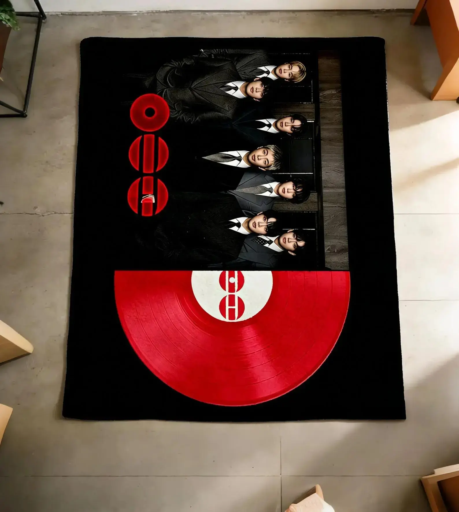 Arirang Music Vinyl Design Anti-Slip Velvet Throw Blanket - Soft, Fleece-Free, Breathable, Wrinkle Resistant, Warmth Retentive - Customized for Family - 30x40,50x60,80x60in - Bed,Sofa Use - Room Decor,House Decor Gift