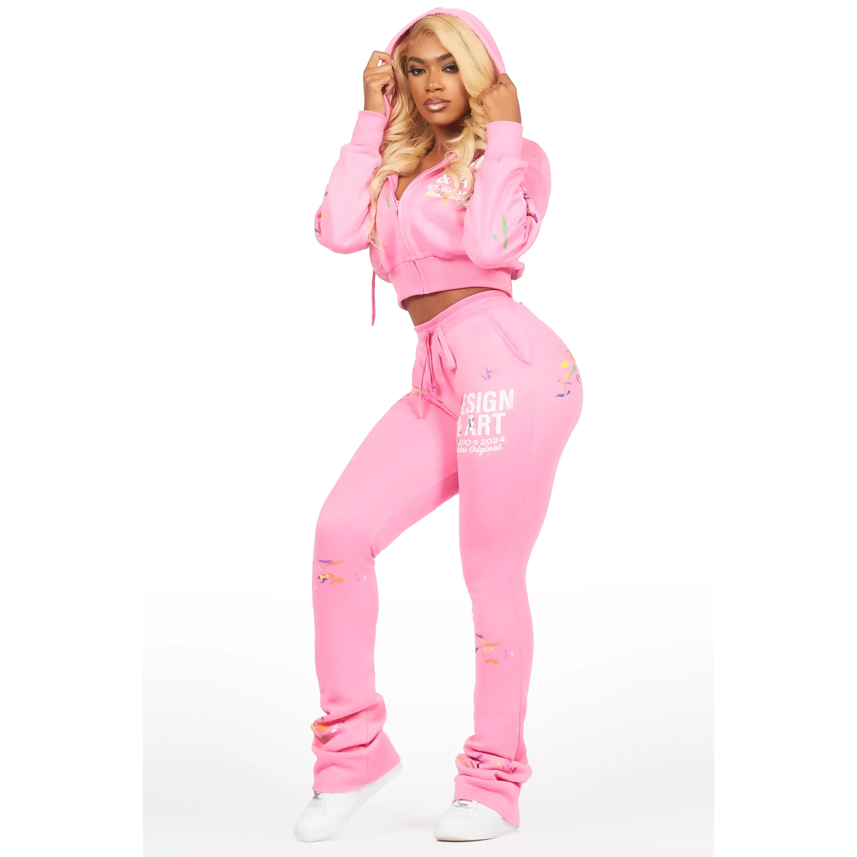 Kristiane Pink Crop Super Stacked Trackset