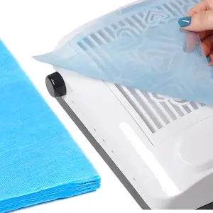 [100pcs Disposable Filter] 100pcs Ultra-thin Disposable Nail Vacuum Filter Paper | Red/White/Blue Fabric Nail Art Vacuum Dust Collector | Replace Nail Vacuuming Cleaner Filter Paper