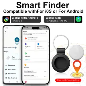 1PC Dual System iOS and Android Vehicle Tracker with Key Ring, Anti Lost Wireless, Global Use, No Monthly Fee, for Cars, Bikes, Pets, Luggage, Personal Items