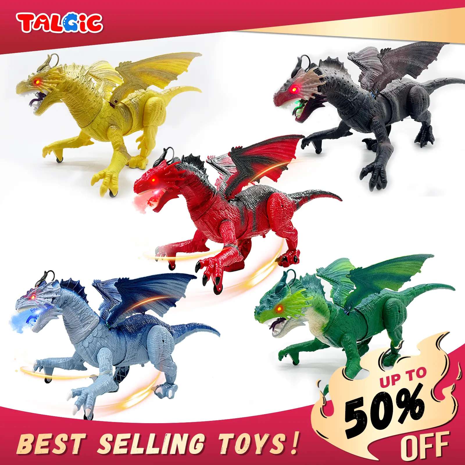 Remote Control Dragon Toy, Best Gift for Boys, Best Dream for Jurassic Fan's Dinosaur