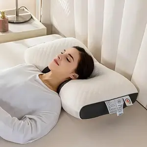 Ergonomic Pillow for Deep Sleep, Neck Support for Side & Back Sleeper, Durable Polyester Fiber Core, Relief Pillows for Comfort