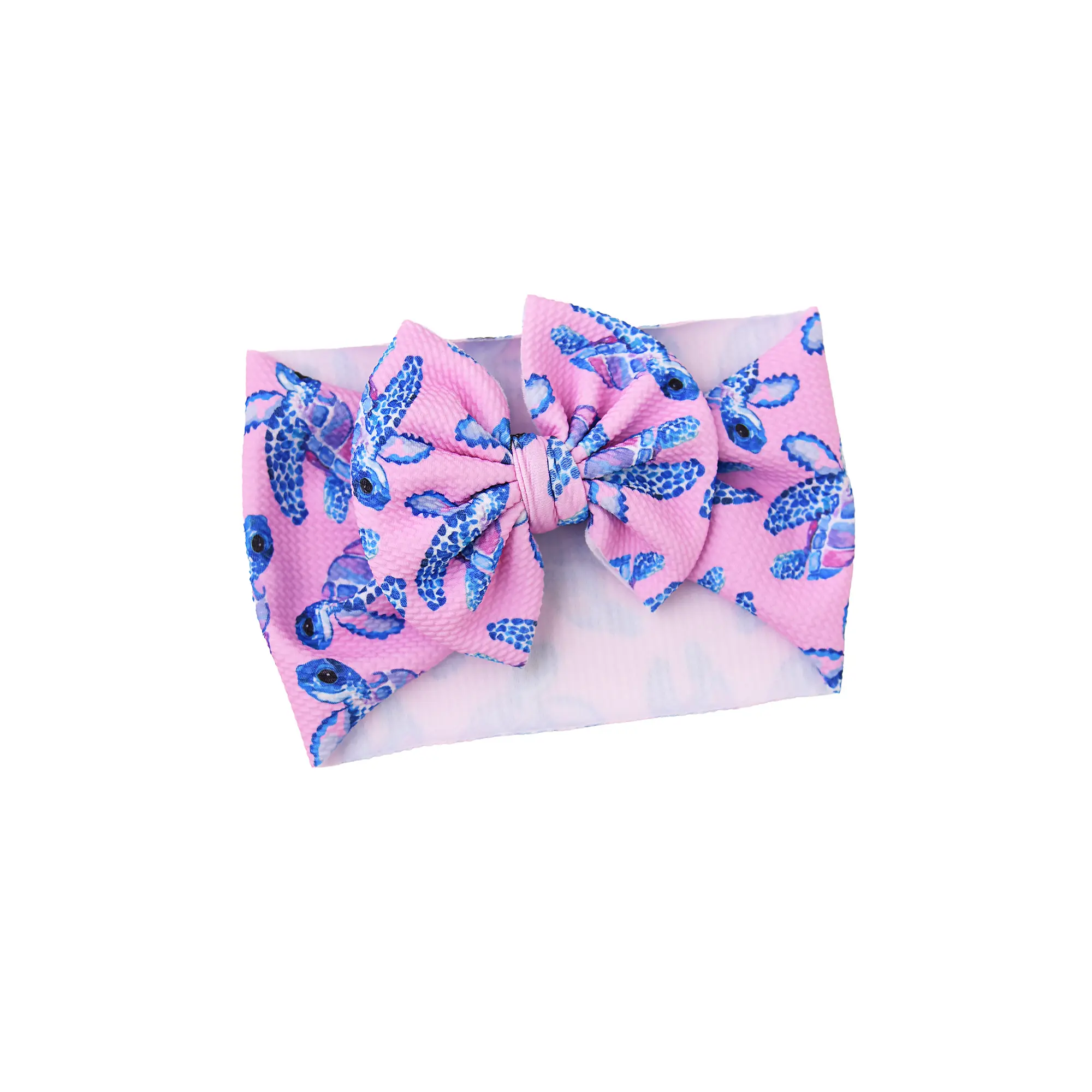 Waverly HEADWRAP for Babies - Soft Bullet Fabric Bow Headband, Pre-Tied Bow, Stretchy Poly/Spandex, Ages 6 Months and Up