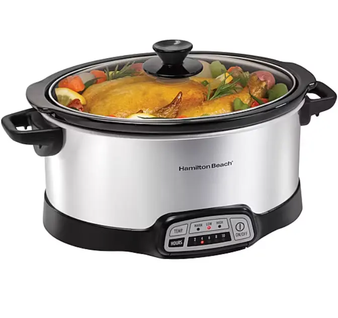 Hamilton Beach Digital Slow Cooker, 7 Qt Oval Crock Pot, Programmable Cooker, Kitchen Appliance, Slow Cooking Pot, Family Size Cooker, Countertop Slow Cooker, Home Meal Prep, Easy Cook, Large Cooking Capacity