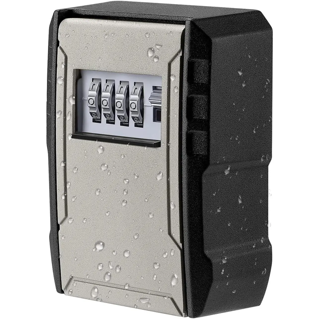 Extra Large Capacity Key Lock Box, Weatherproof Wall Mount Key Safe for Car Keys, Fob, House Keys, Indoor Outdoor Garage Garden Store, Grey