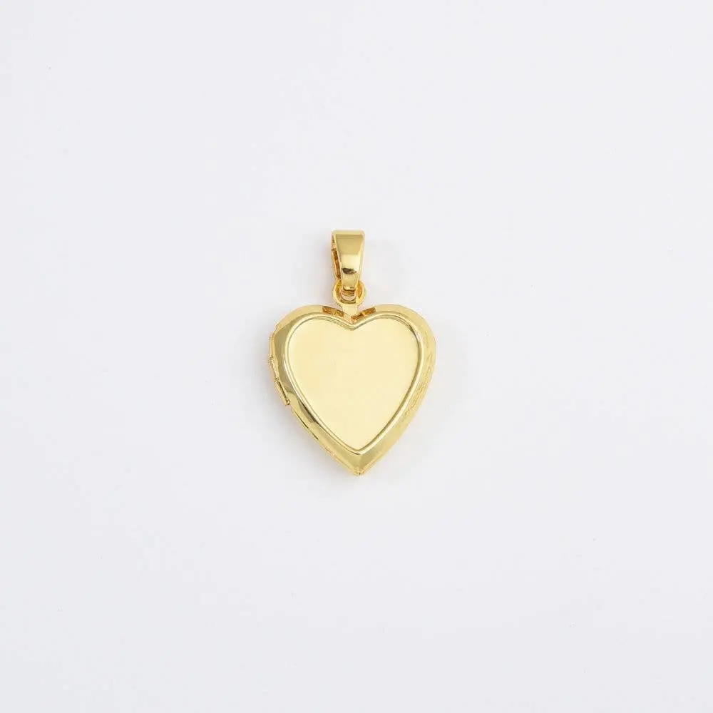 Gold Heart Locket Charm