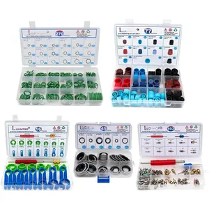 5 Set  A/C Repair Kits,270pcs O-Ring Seals Kit+102PCS A/C Valve Core Kit+77pcs  Port Dust Caps+16pcs AC  Line Disconnect Tool Set+45pcs Compressor Gasket Seals(510PCS)