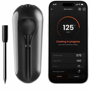 Mastrad Meat∞it Plus Thermometer - Precision Cooking Tool for Perfectly Cooked Meat with Real-Time Temperature Monitoring