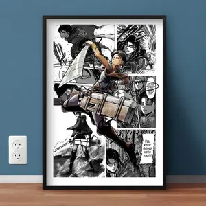 Attack on Titan Manga Poster Unframed, AoT Eren Yeager Anime Art Poster Unframed Premium Anime Poster Unframed | Manga Poster Unframed | Anime Gifts, Anime Wall Art