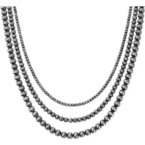 1-4Pcs Western Navajo Choker Necklace for Women Western Beaded Choker Adjustable Boho Vintage Necklace Jewelry Gifts