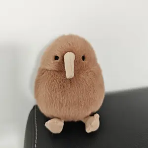 A Single Mini Kiwi Plush Charm, an Adorable Bird Decoration Ideal for Gifting to for friends During New Year, Christmas, And Easter