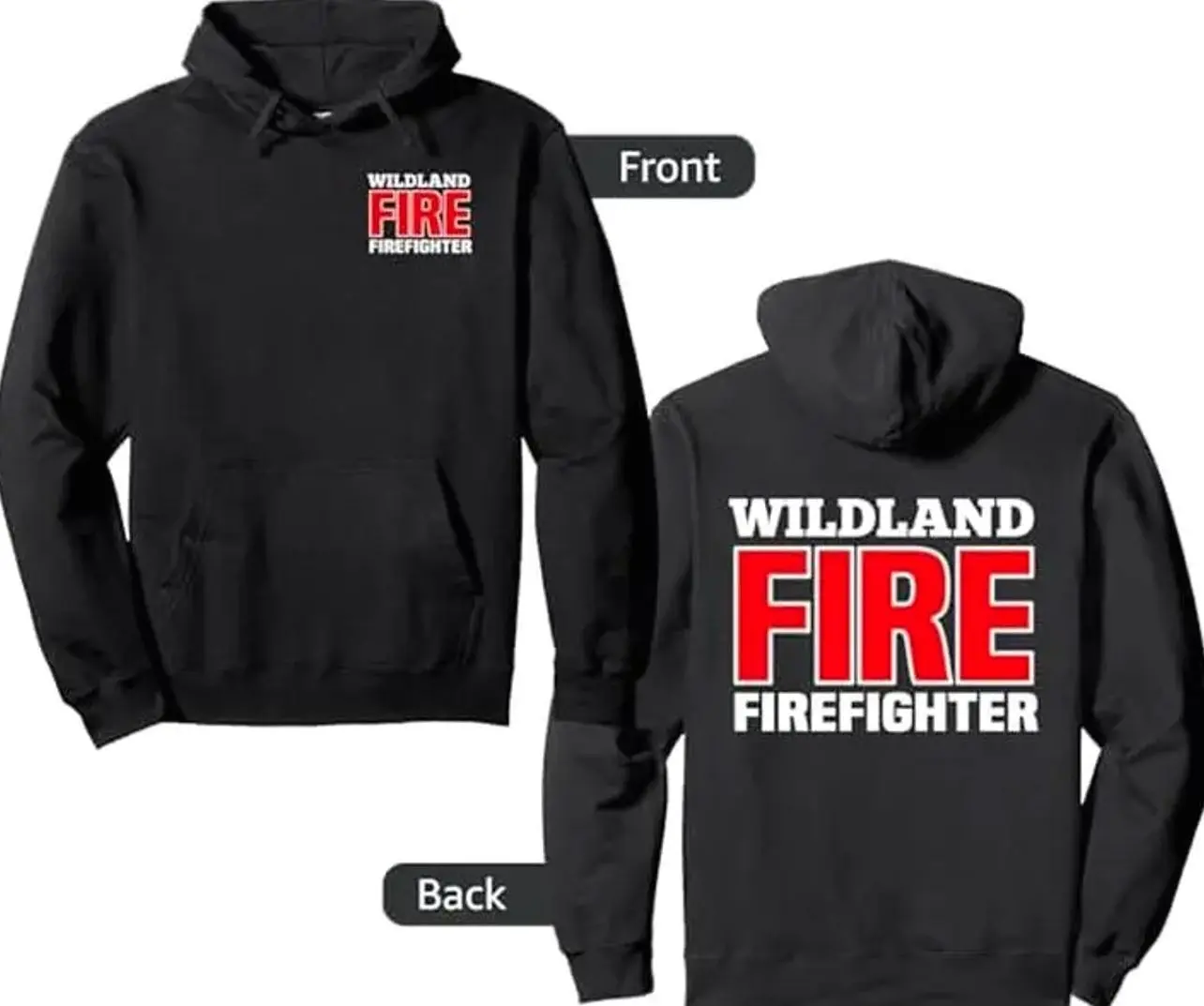 Wildland Fire Rescue Hoodie | Firefighter Pullover | Fire Department Uniform Style Hoodie