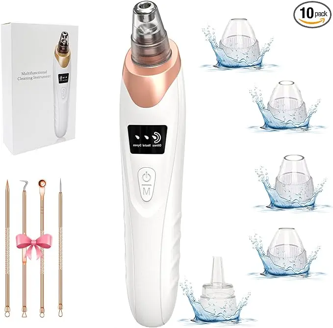 2024 Newest Blackhead Remover Pore Vacuum,Facial Pore Cleaner-5 Suction Power, Rechargeable Blackhead Vacuum Kit Electric Acne Extractor Tool for Adult Comfort