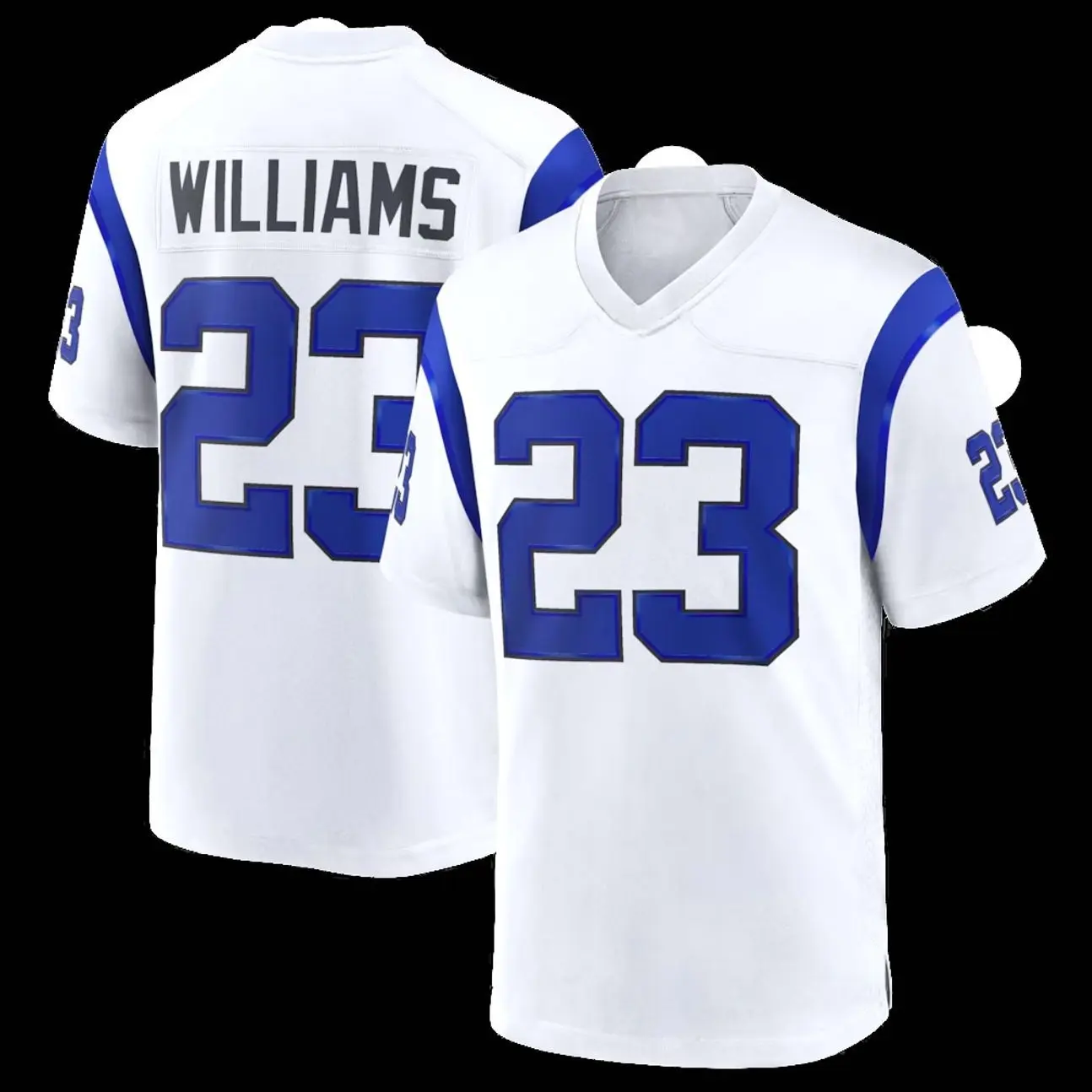 Unisex Football inspired by Williams 23 Los Angeles Fearsome White Game Jersey